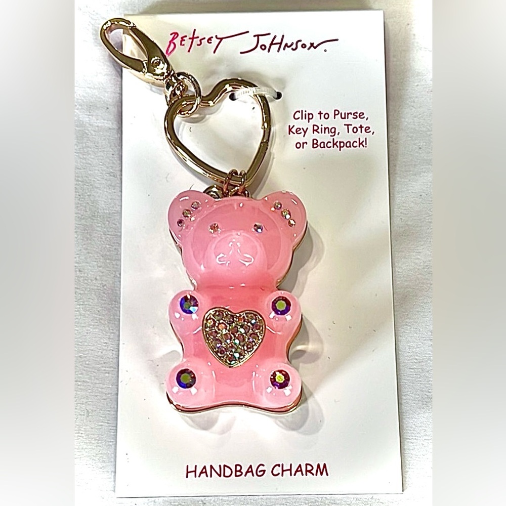 Betsey Johnson Viral Pink Gummy Bear Handbag Charm BRAND NEW! MSRP $68.